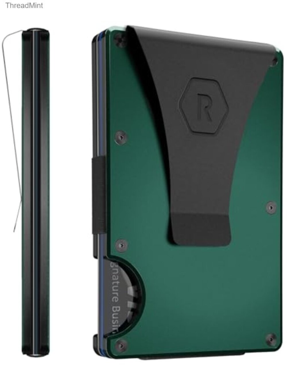 Slim Minimalist RFID Blocking Aluminum Wallet with Money Clip Front Pocket